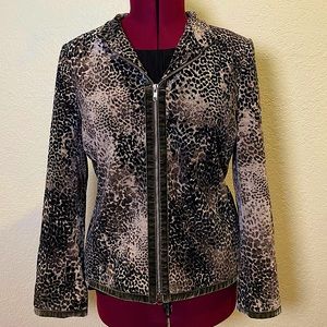 Austin Reed Classic | Vintage Tan and Black Cheetah Print Jacket 14 🐆🖤✨